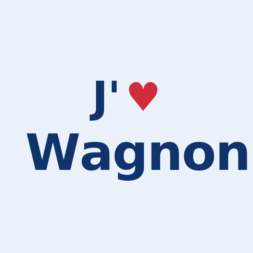 Sticker personnalisé Wagnon — design J'aime Wagnon