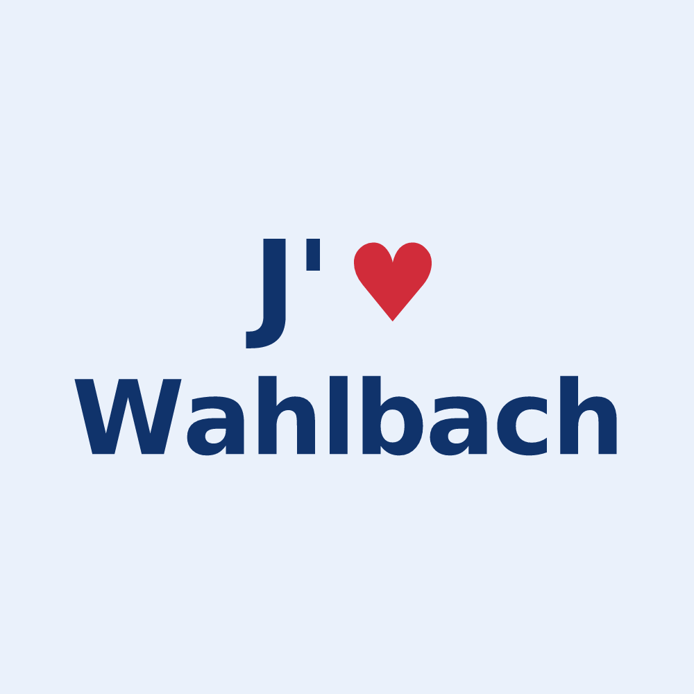 Sticker personnalisé Wahlbach — design J'aime Wahlbach
