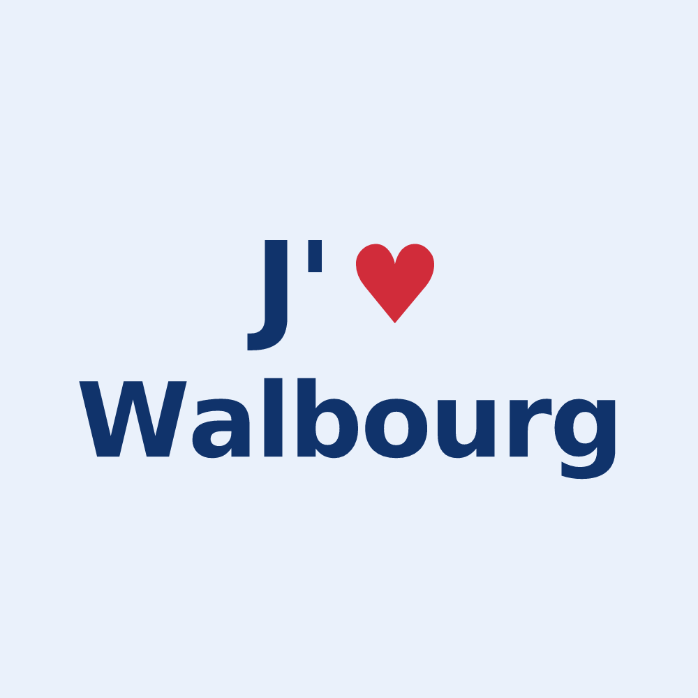 Sticker personnalisé Walbourg — design J'aime Walbourg