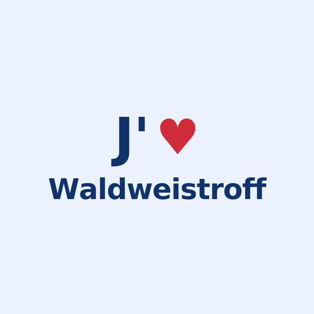 Sticker personnalisé Waldweistroff — design J'aime Waldweistroff