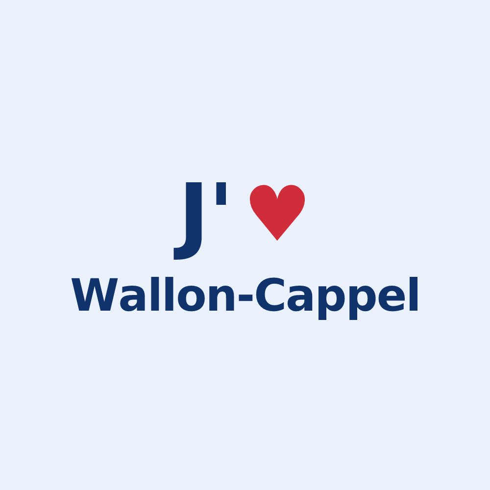 Sticker personnalisé Wallon-Cappel — design J'aime Wallon-Cappel