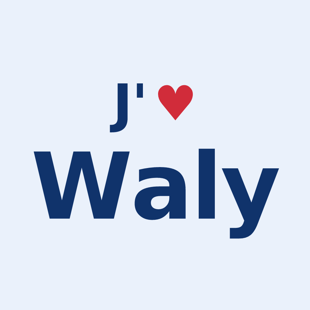 Sticker personnalisé Waly — design J'aime Waly