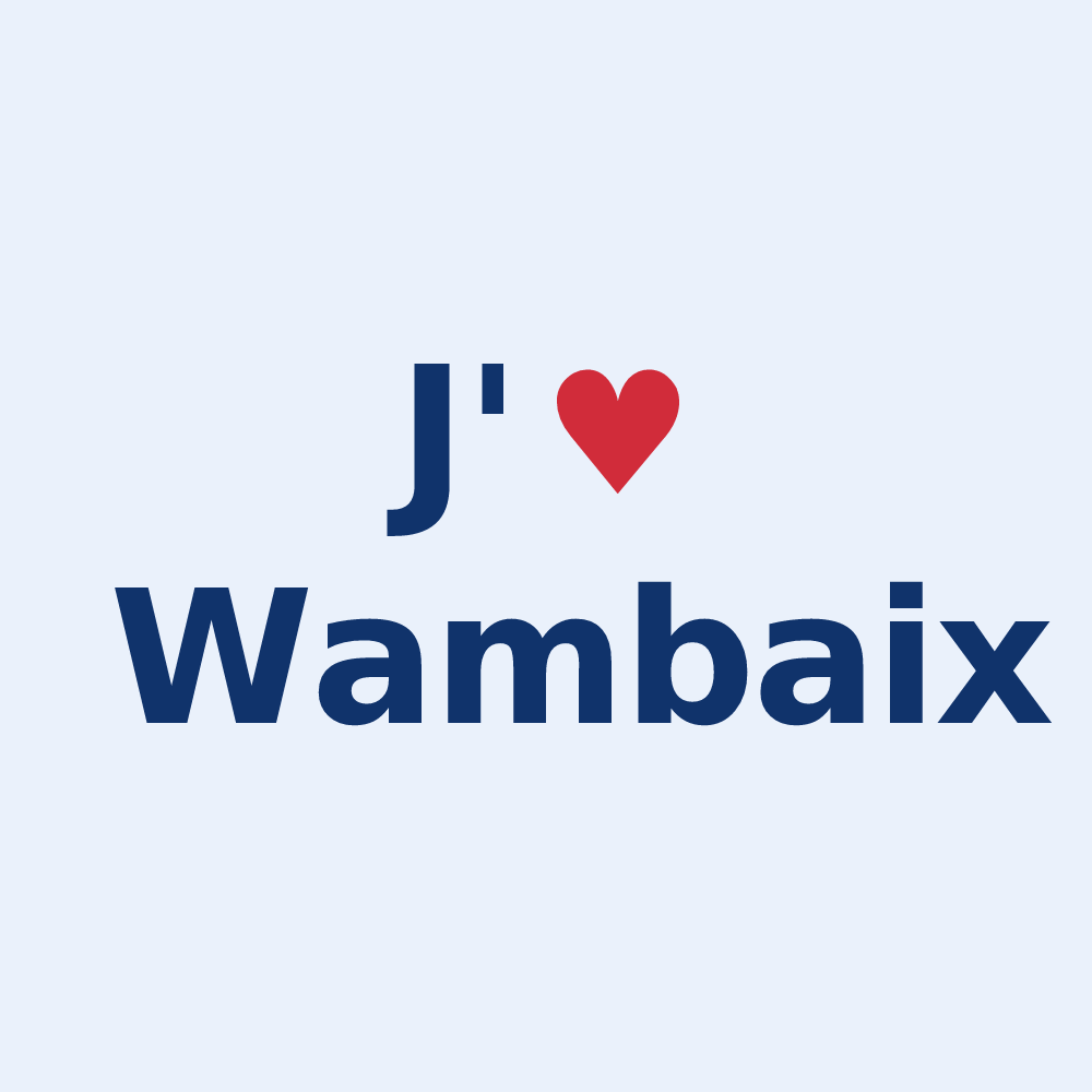 Sticker personnalisé Wambaix — design J'aime Wambaix