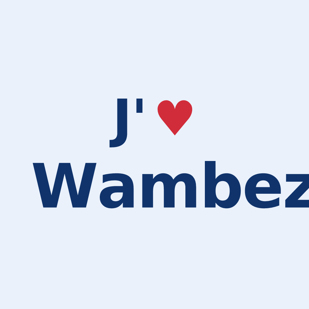 Sticker personnalisé Wambez — design J'aime Wambez