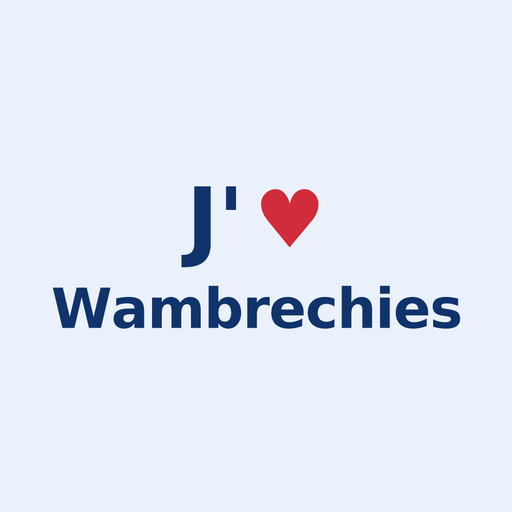 Sticker personnalisé Wambrechies — design J'aime Wambrechies