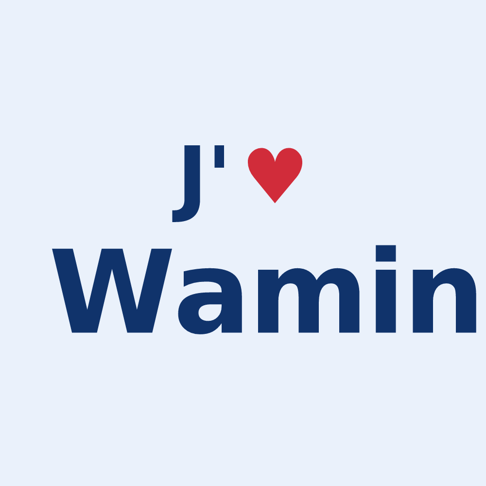 Sticker personnalisé Wamin — design J'aime Wamin