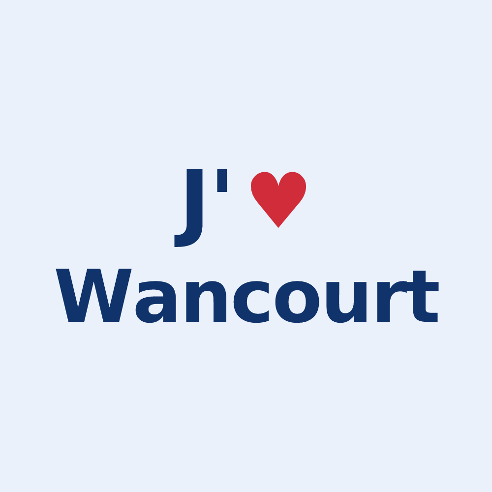Sticker personnalisé Wancourt — design J'aime Wancourt