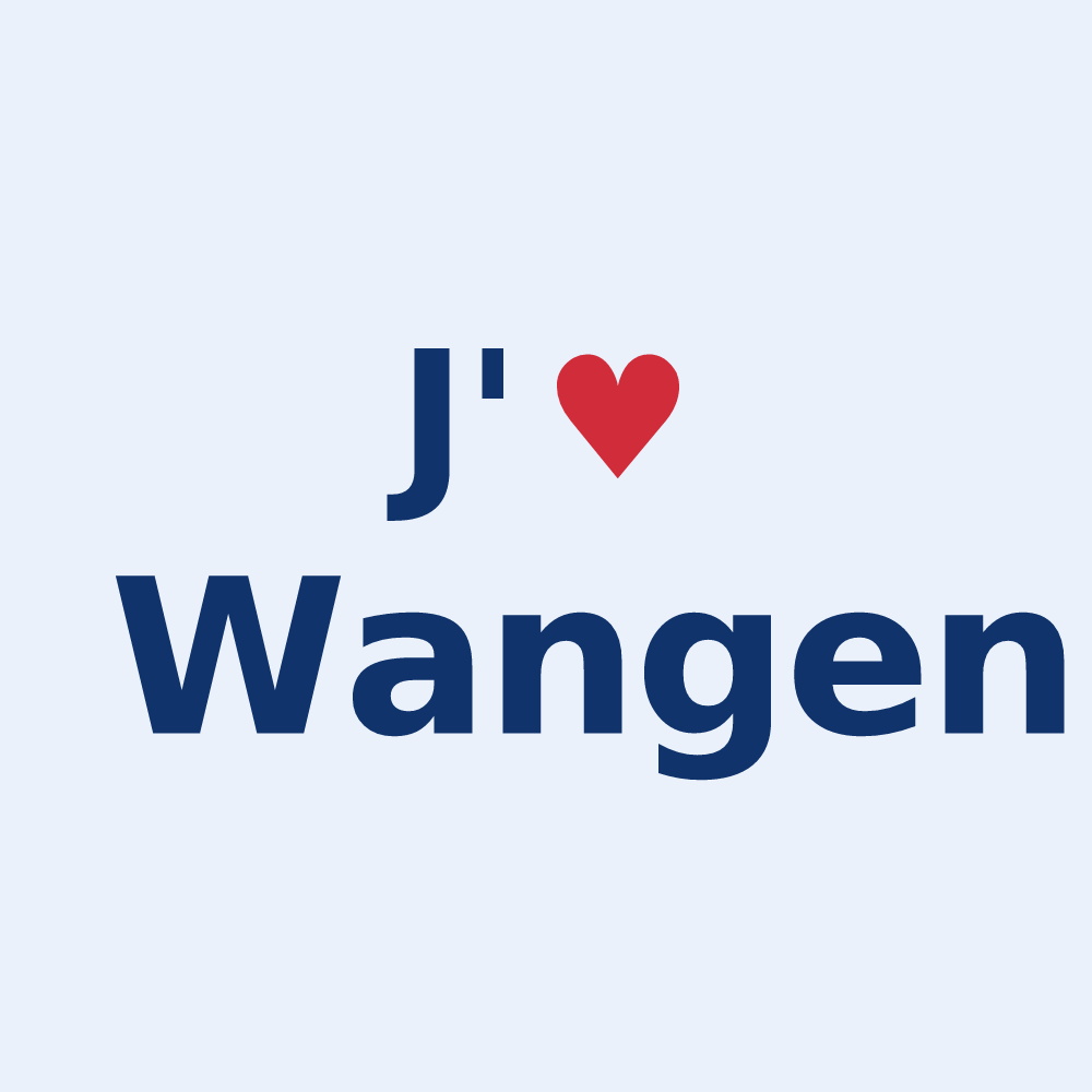 Sticker personnalisé Wangen — design J'aime Wangen