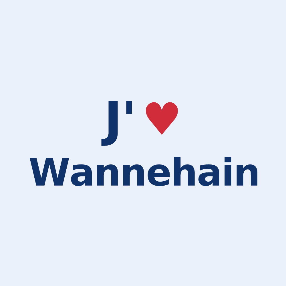 Sticker personnalisé Wannehain — design J'aime Wannehain
