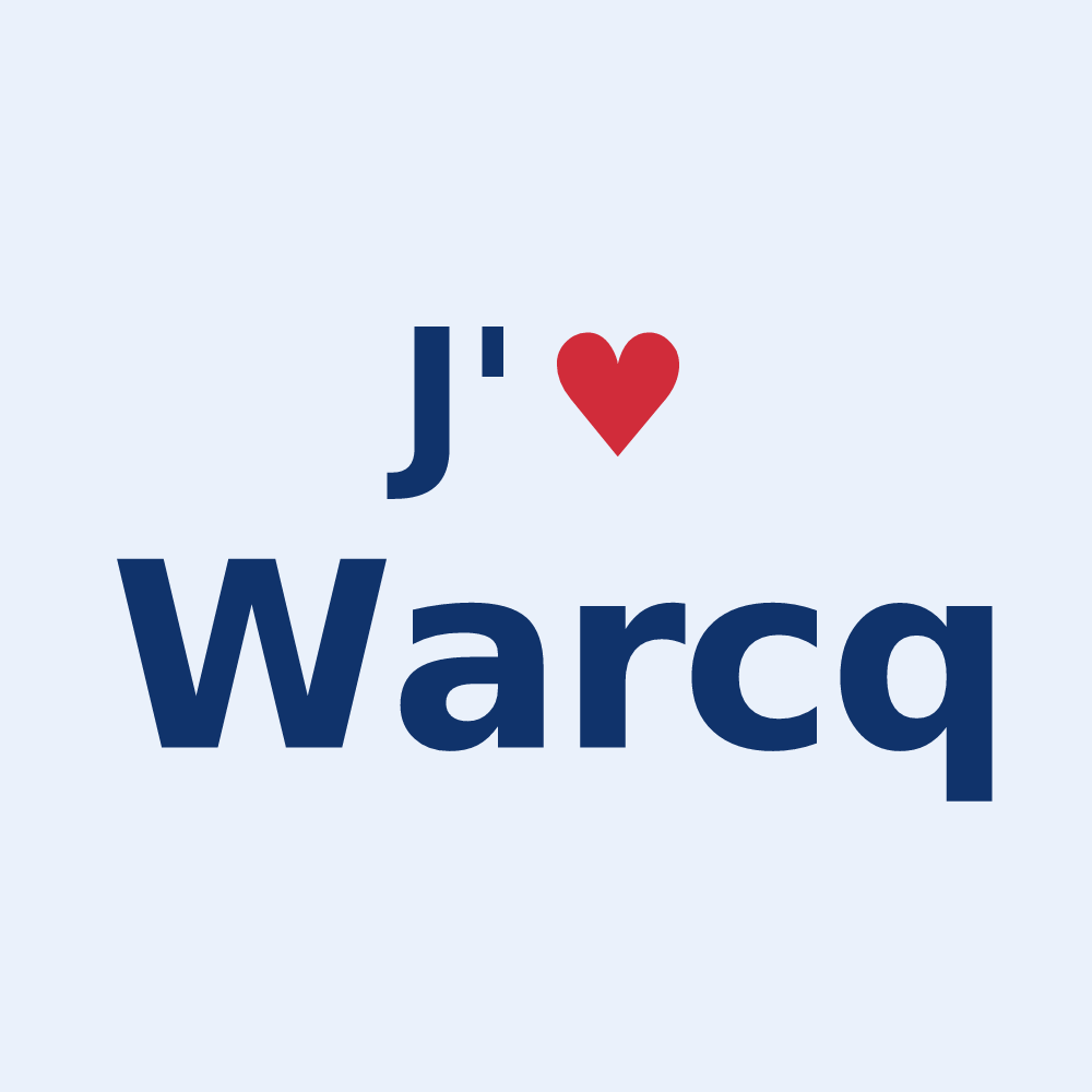 Sticker personnalisé Warcq — design J'aime Warcq