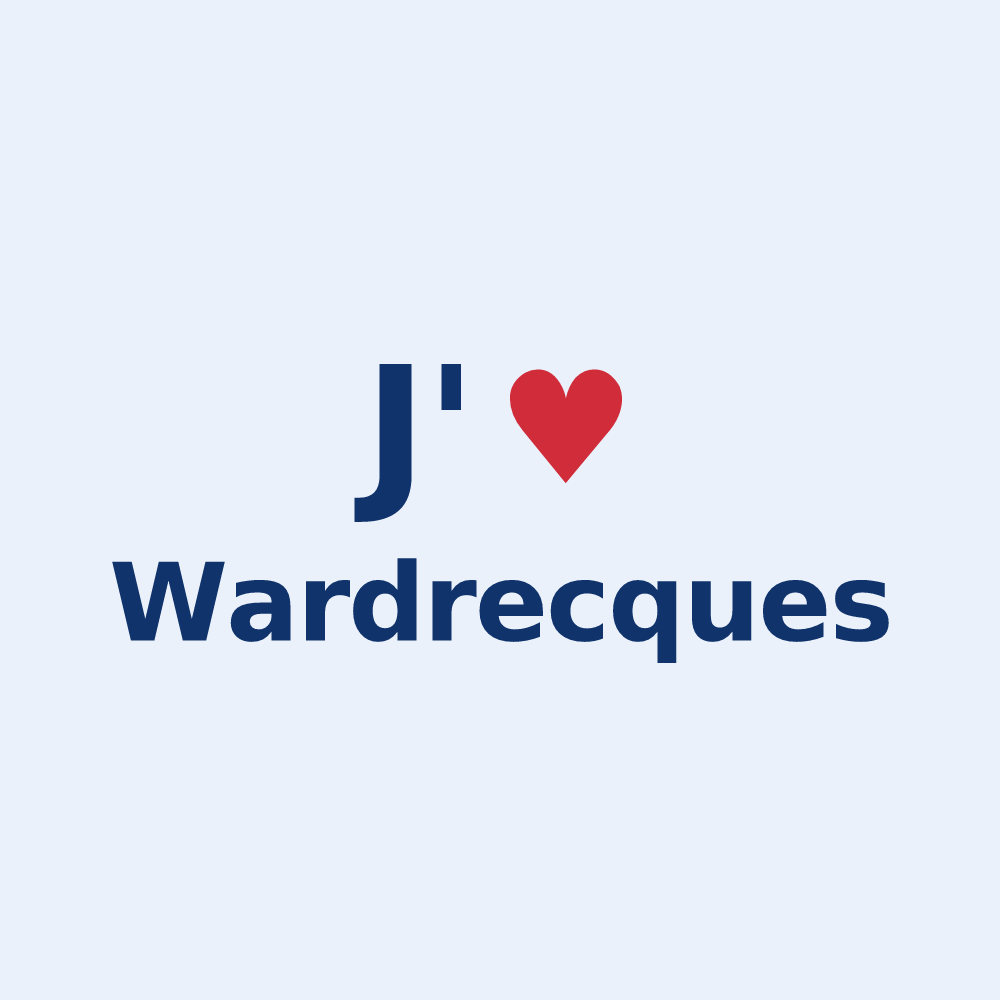 Sticker personnalisé Wardrecques — design J'aime Wardrecques