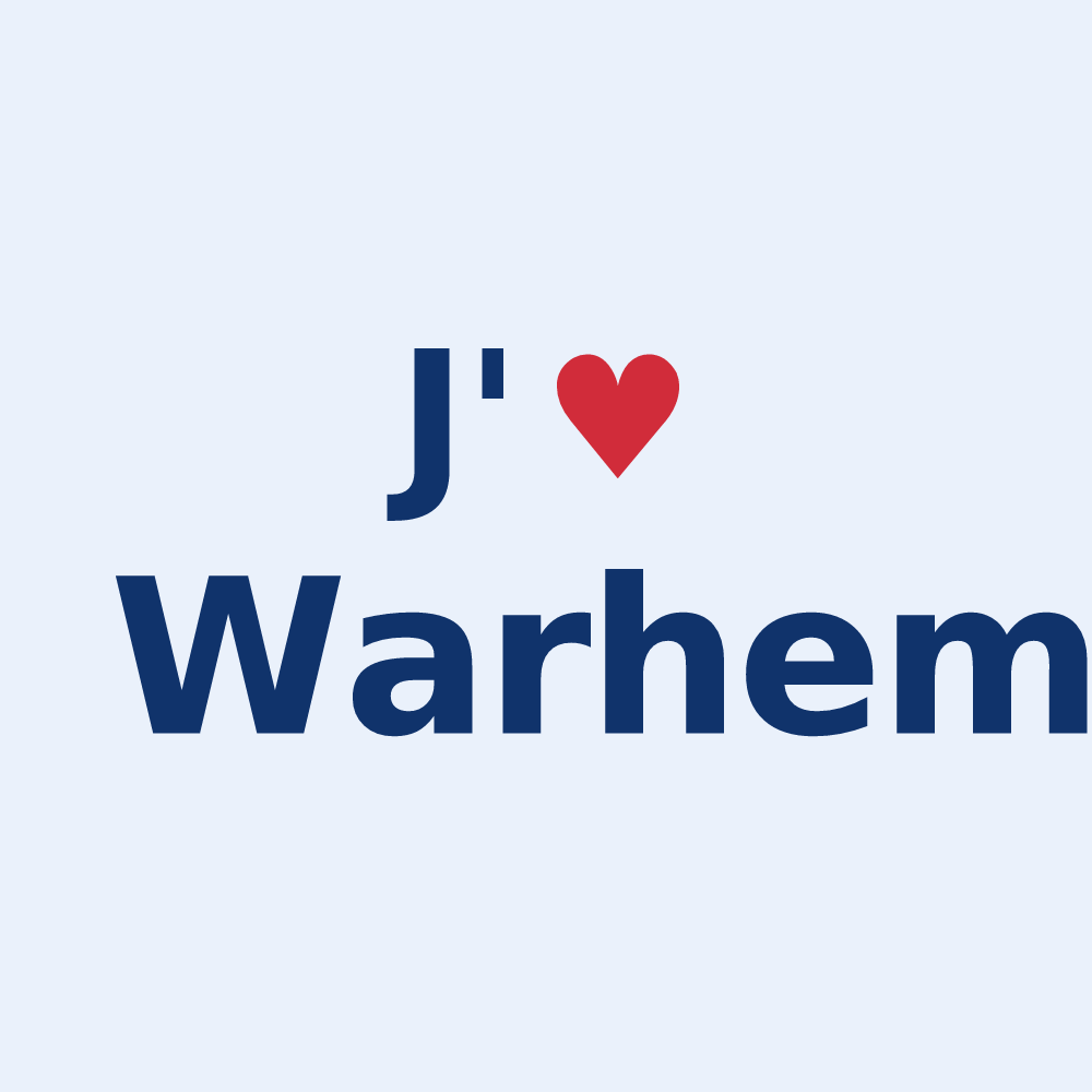 Sticker personnalisé Warhem — design J'aime Warhem