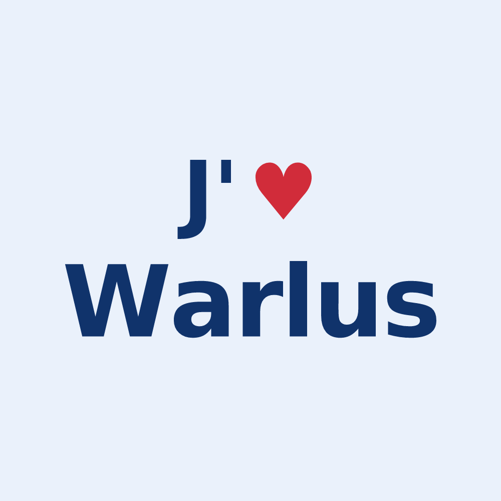 Sticker personnalisé Warlus — design J'aime Warlus