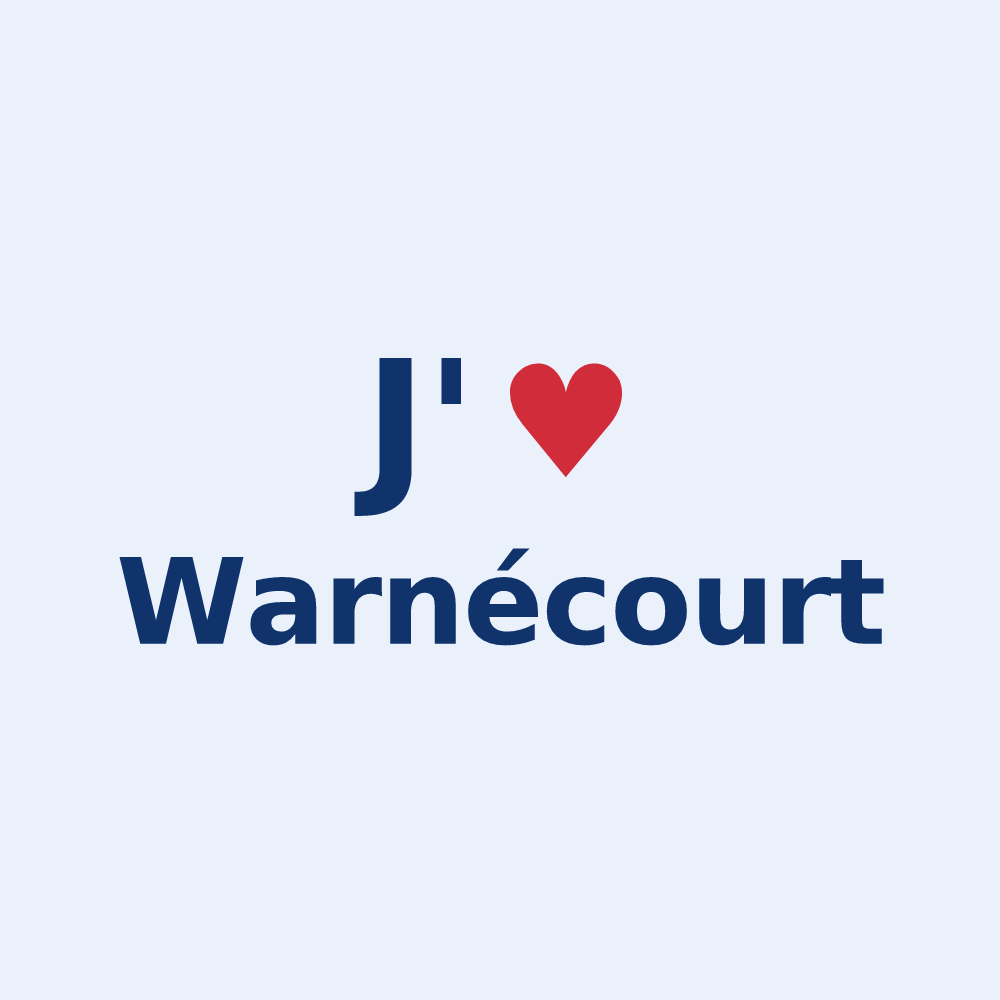 Sticker personnalisé Warnécourt — design J'aime Warnécourt
