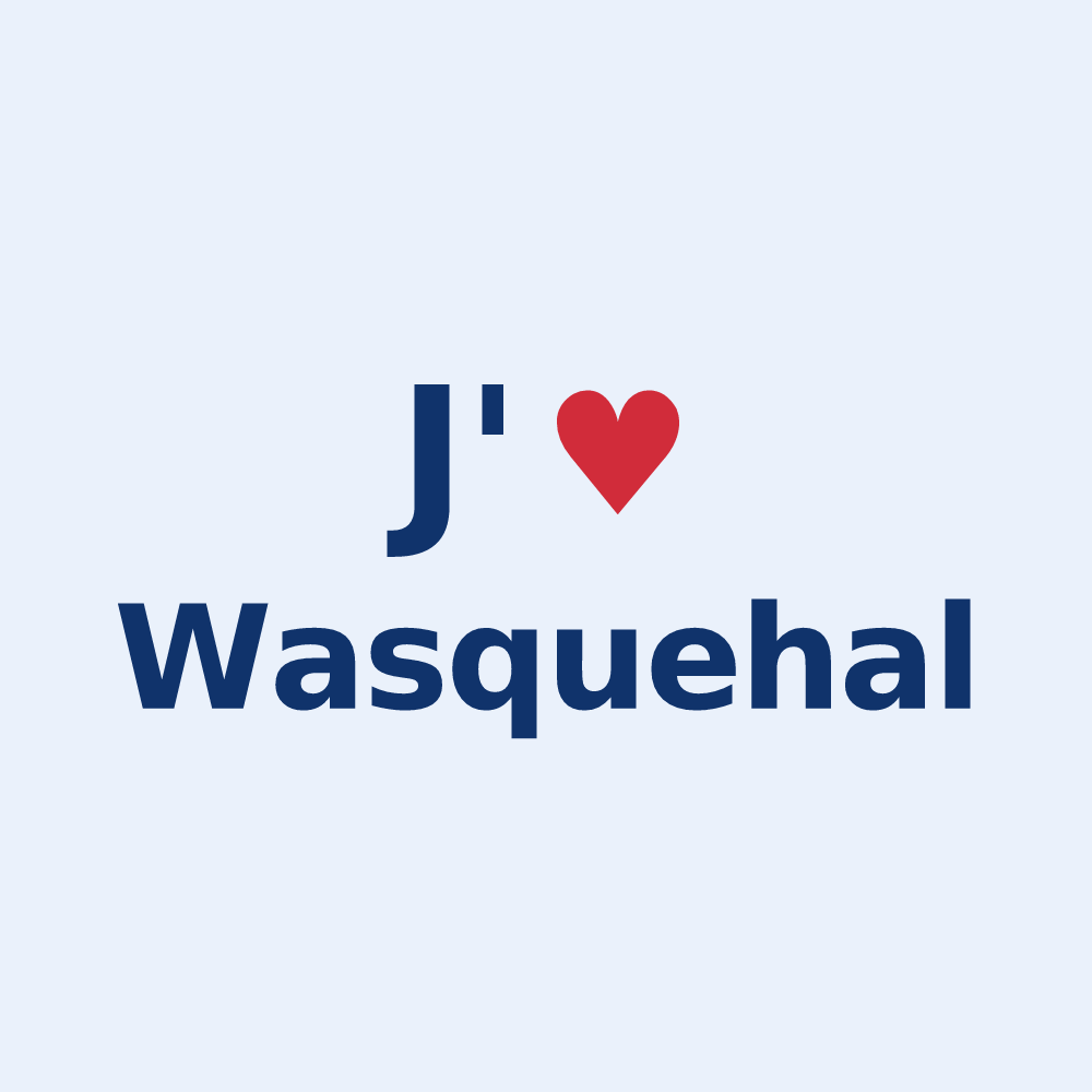 Sticker personnalisé Wasquehal — design J'aime Wasquehal