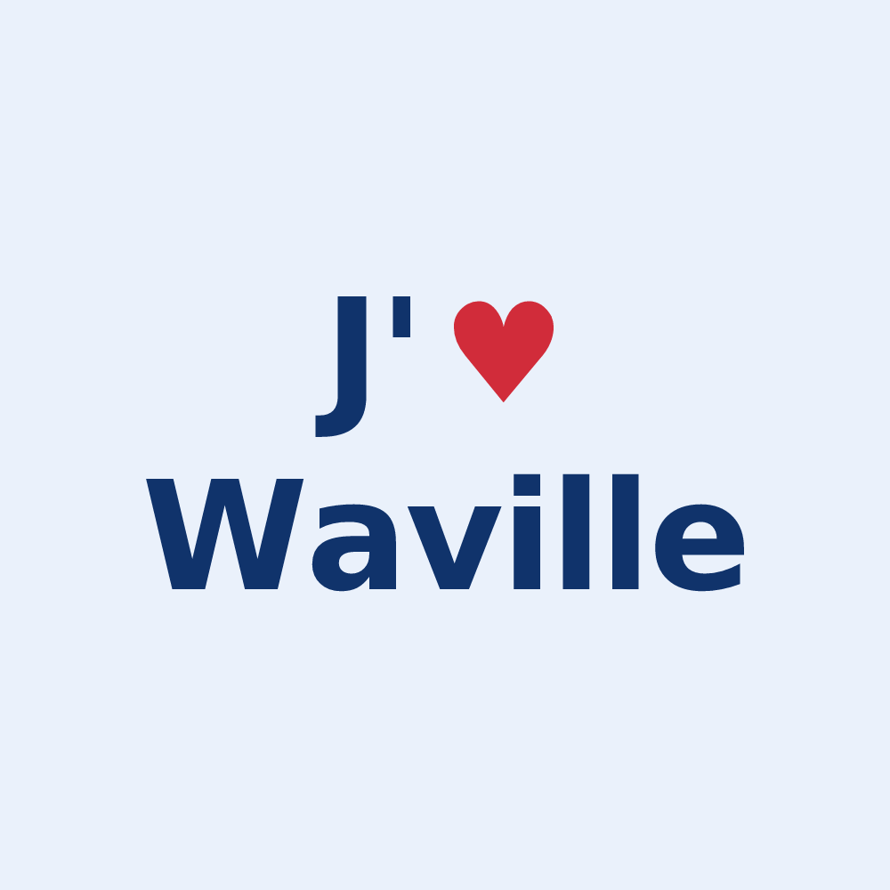 Sticker personnalisé Waville — design J'aime Waville