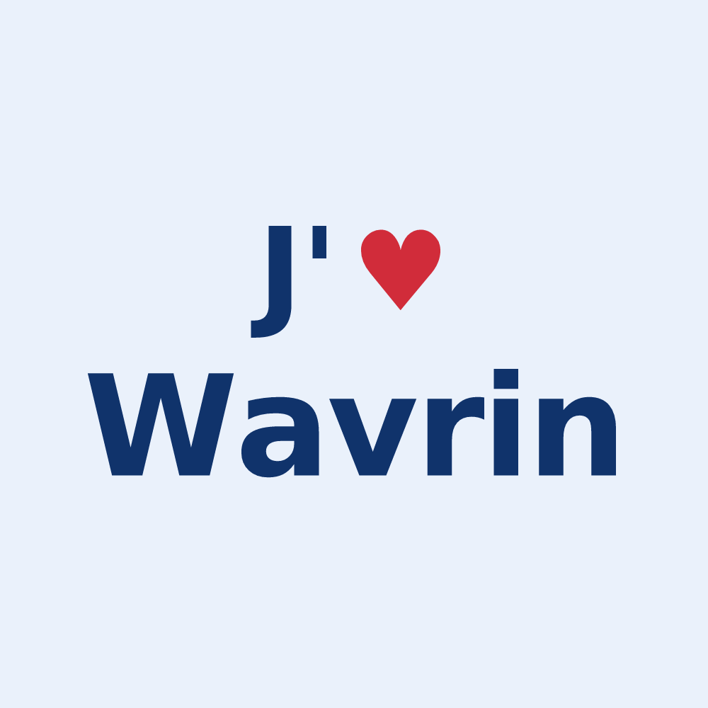 Sticker personnalisé Wavrin — design J'aime Wavrin