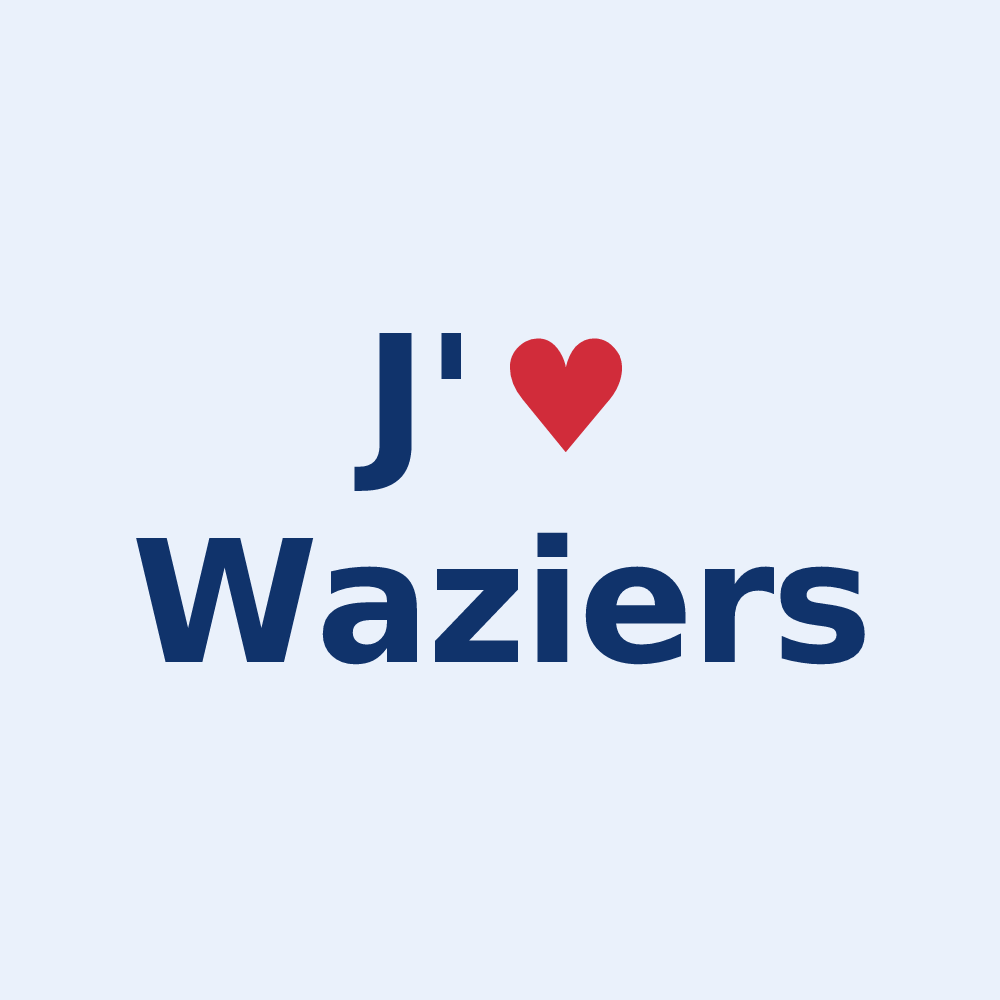 Sticker personnalisé Waziers — design J'aime Waziers