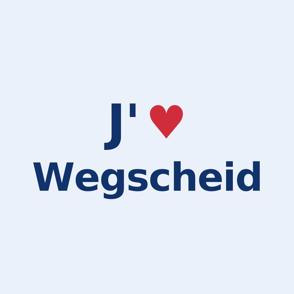 Sticker personnalisé Wegscheid — design J'aime Wegscheid