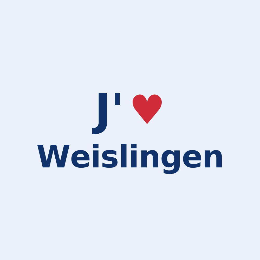 Sticker personnalisé Weislingen — design J'aime Weislingen