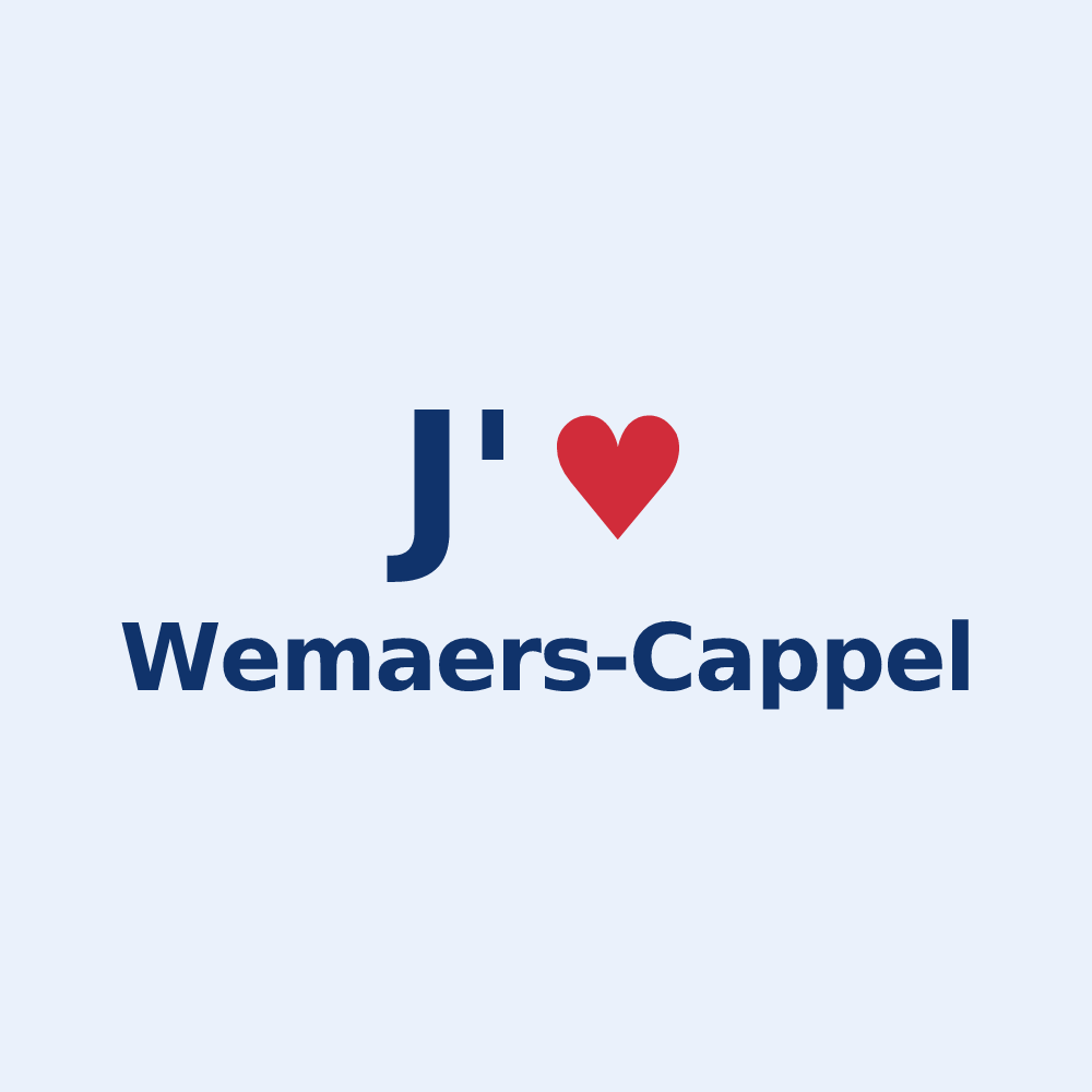 Sticker personnalisé Wemaers-Cappel — design J'aime Wemaers-Cappel