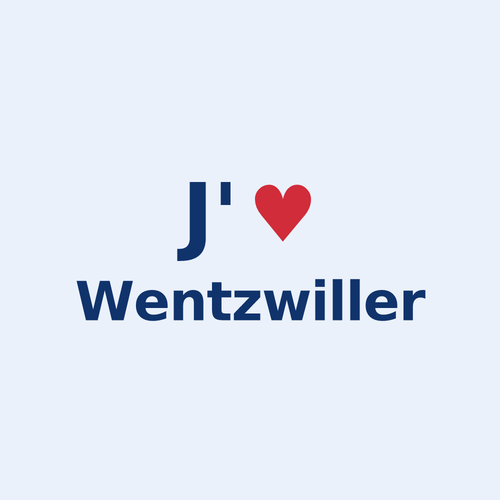 Sticker personnalisé Wentzwiller — design J'aime Wentzwiller