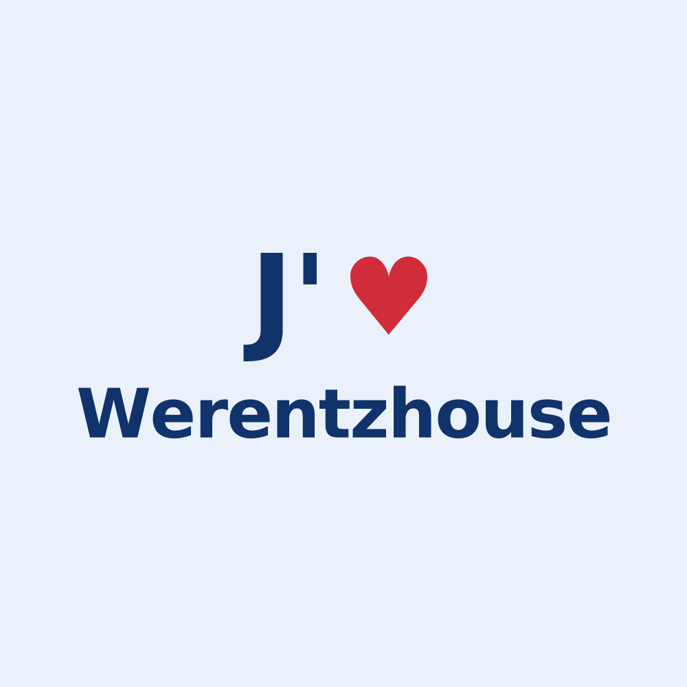 Sticker personnalisé Werentzhouse — design J'aime Werentzhouse