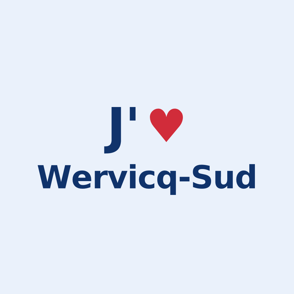 Sticker personnalisé Wervicq-Sud — design J'aime Wervicq-Sud