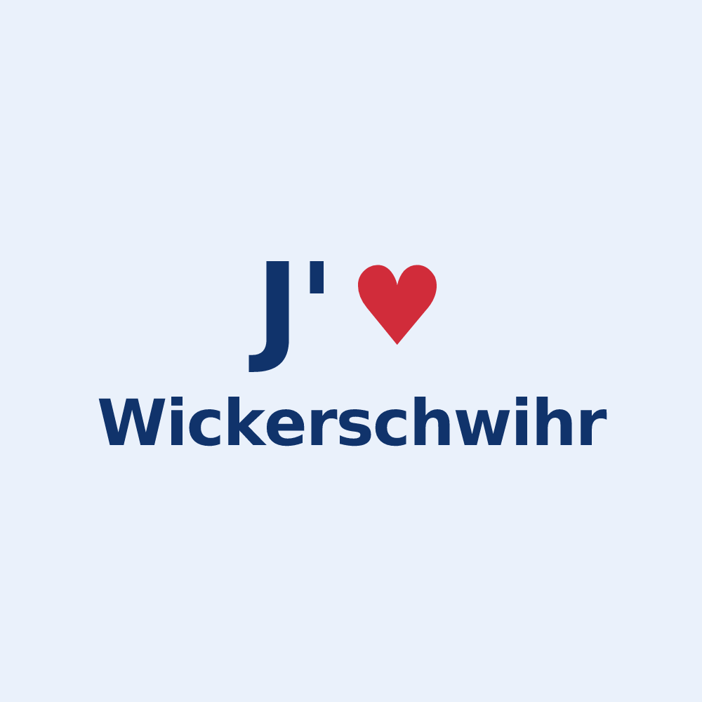 Sticker personnalisé Wickerschwihr — design J'aime Wickerschwihr