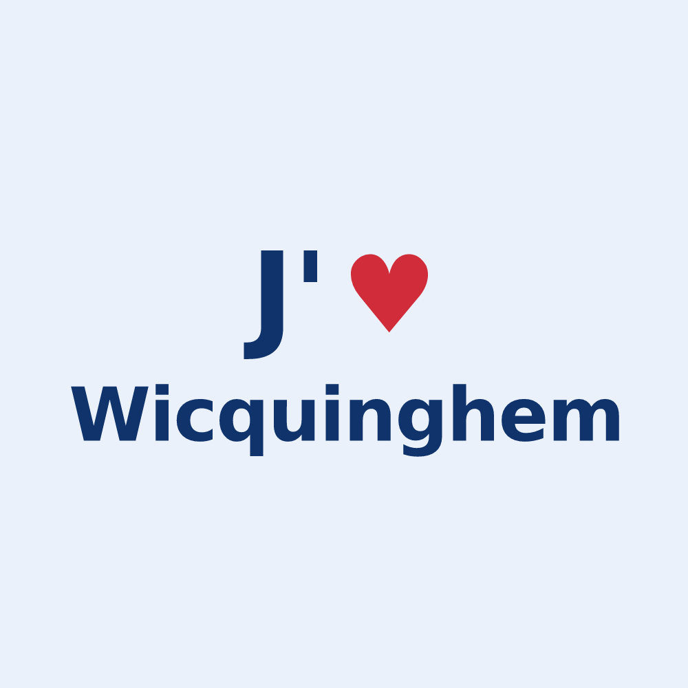 Sticker personnalisé Wicquinghem — design J'aime Wicquinghem