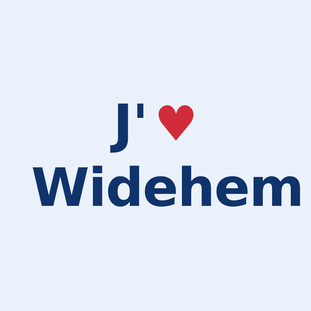 Sticker personnalisé Widehem — design J'aime Widehem