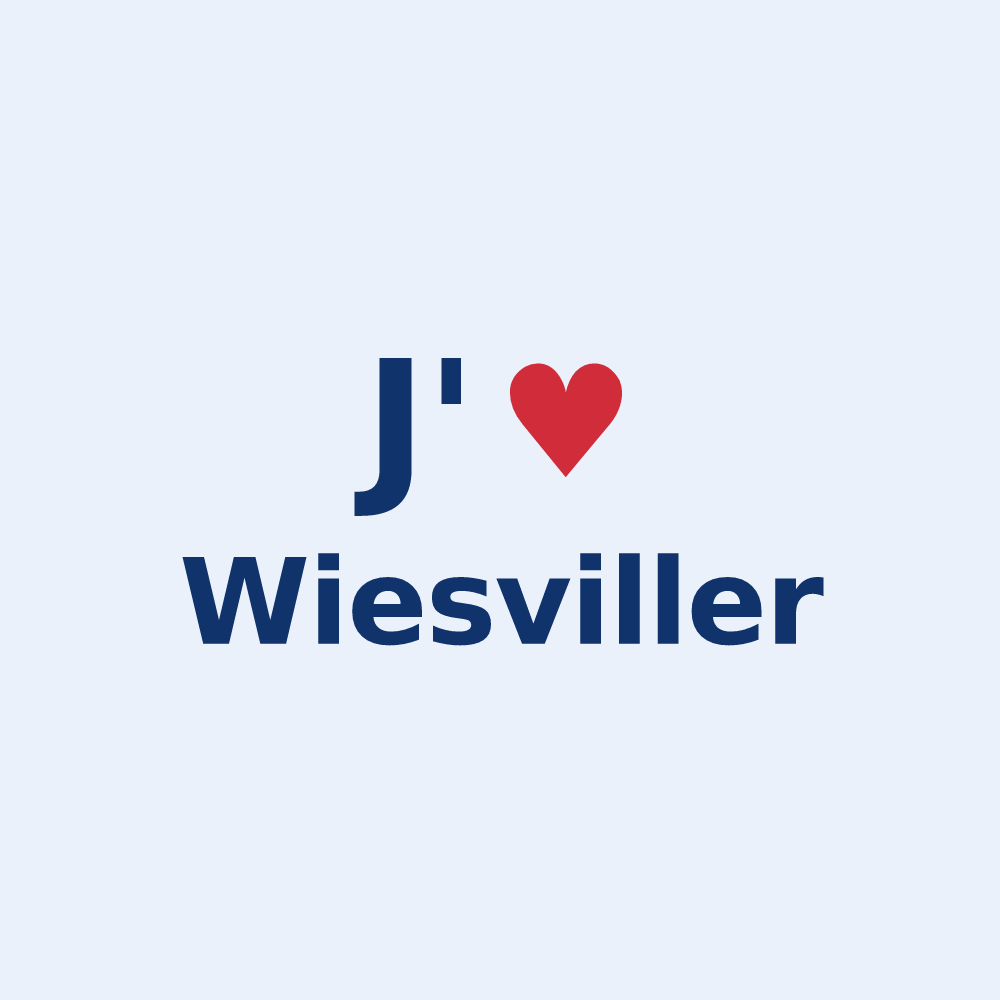 Sticker personnalisé Wiesviller — design J'aime Wiesviller