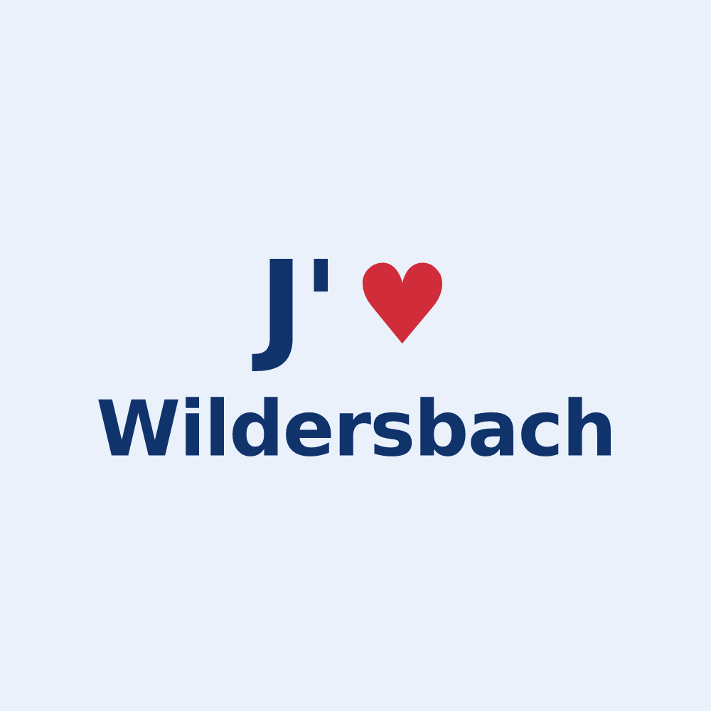 Sticker personnalisé Wildersbach — design J'aime Wildersbach