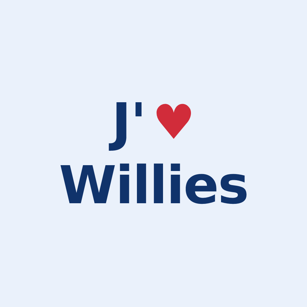 Sticker personnalisé Willies — design J'aime Willies