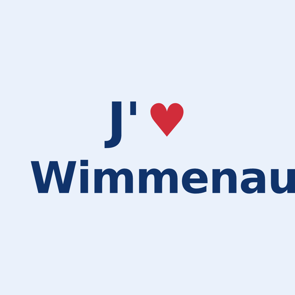 Sticker personnalisé Wimmenau — design J'aime Wimmenau