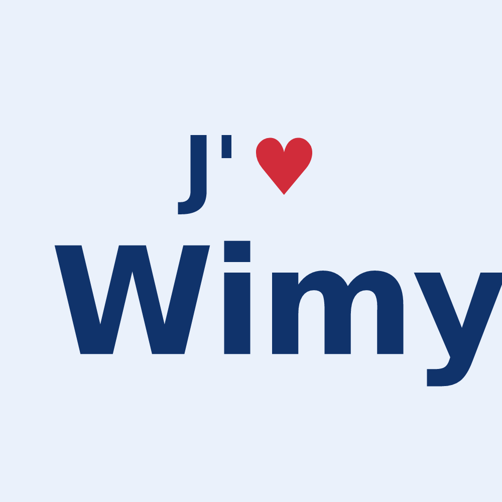 Sticker personnalisé Wimy — design J'aime Wimy