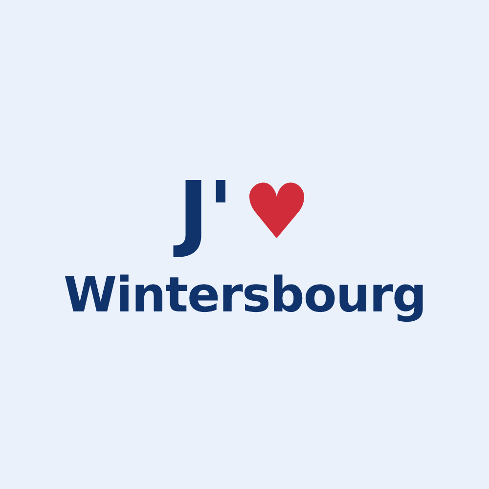 Sticker personnalisé Wintersbourg — design J'aime Wintersbourg