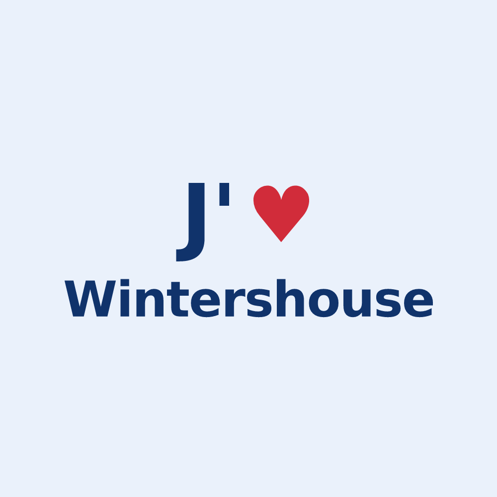 Sticker personnalisé Wintershouse — design « J'aime Wintershouse » imprimé sur le sticker