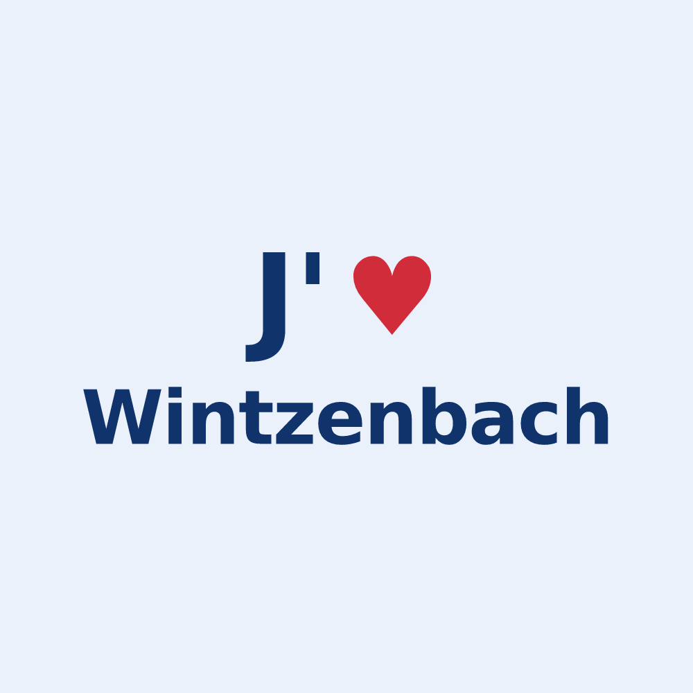 Sticker personnalisé Wintzenbach — design J'aime Wintzenbach