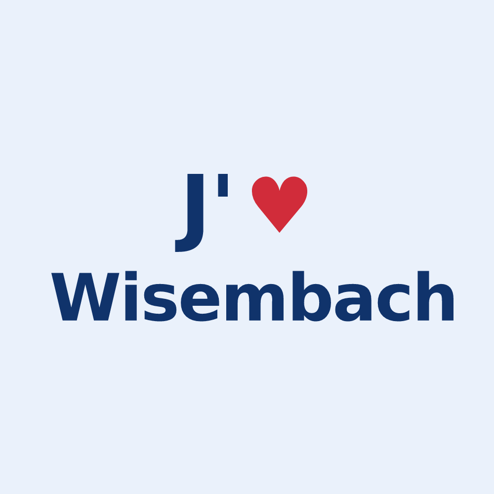 Sticker personnalisé Wisembach — design J'aime Wisembach