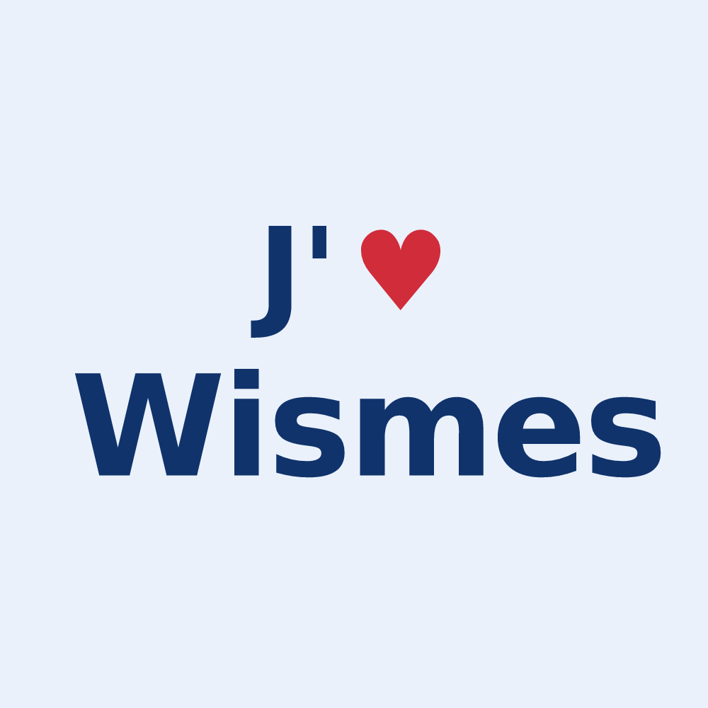 Sticker personnalisé Wismes — design J'aime Wismes