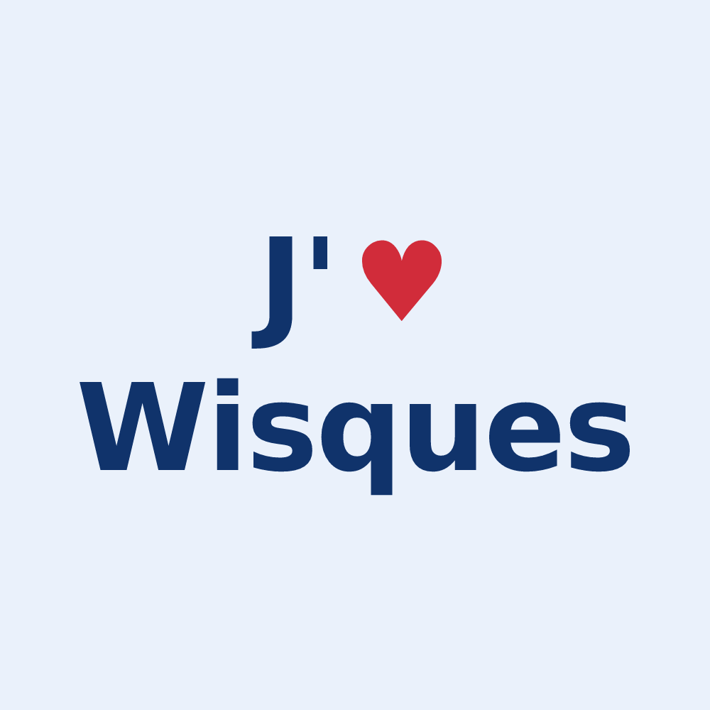 Sticker personnalisé Wisques — design J'aime Wisques