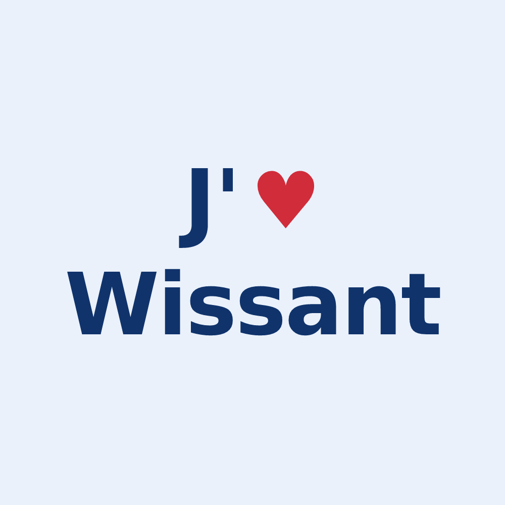 Sticker personnalisé Wissant — design J'aime Wissant
