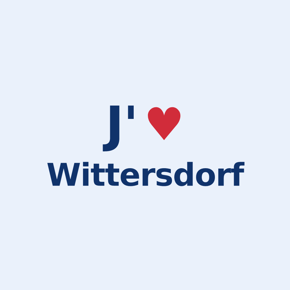 Sticker personnalisé Wittersdorf — design J'aime Wittersdorf