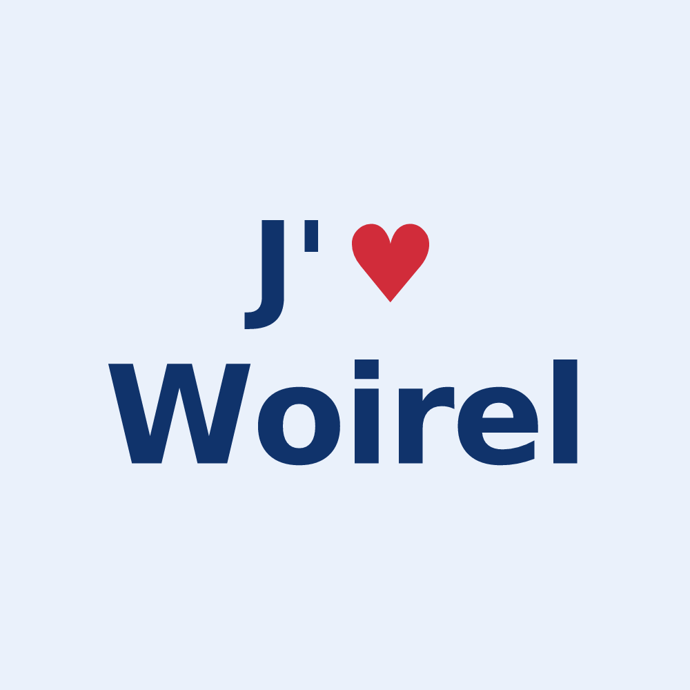 Sticker personnalisé Woirel — design J'aime Woirel