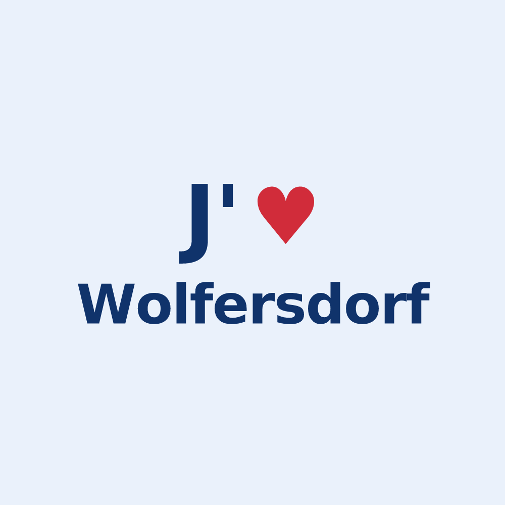 Sticker personnalisé Wolfersdorf — design J'aime Wolfersdorf