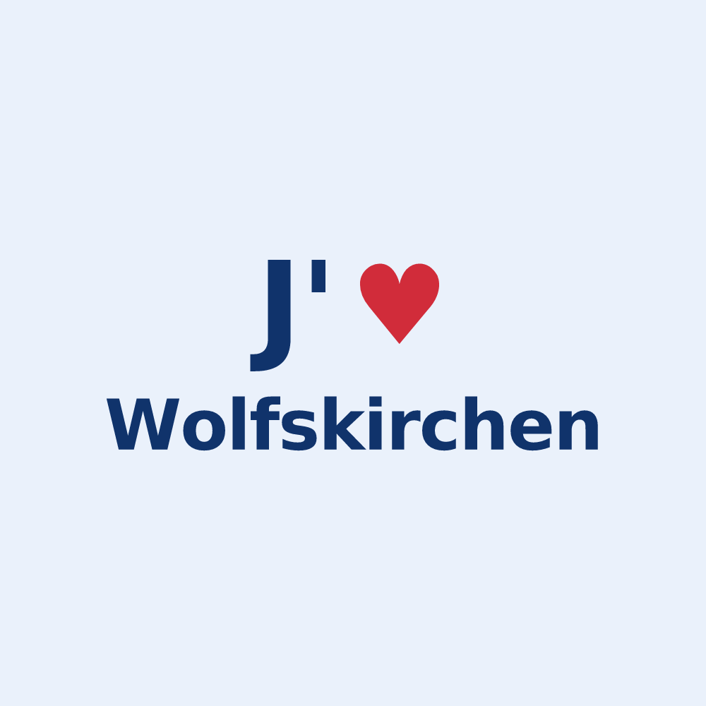 Sticker personnalisé Wolfskirchen — design J'aime Wolfskirchen