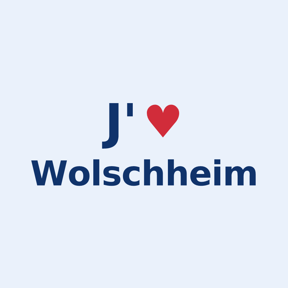 Sticker personnalisé Wolschheim — design J'aime Wolschheim