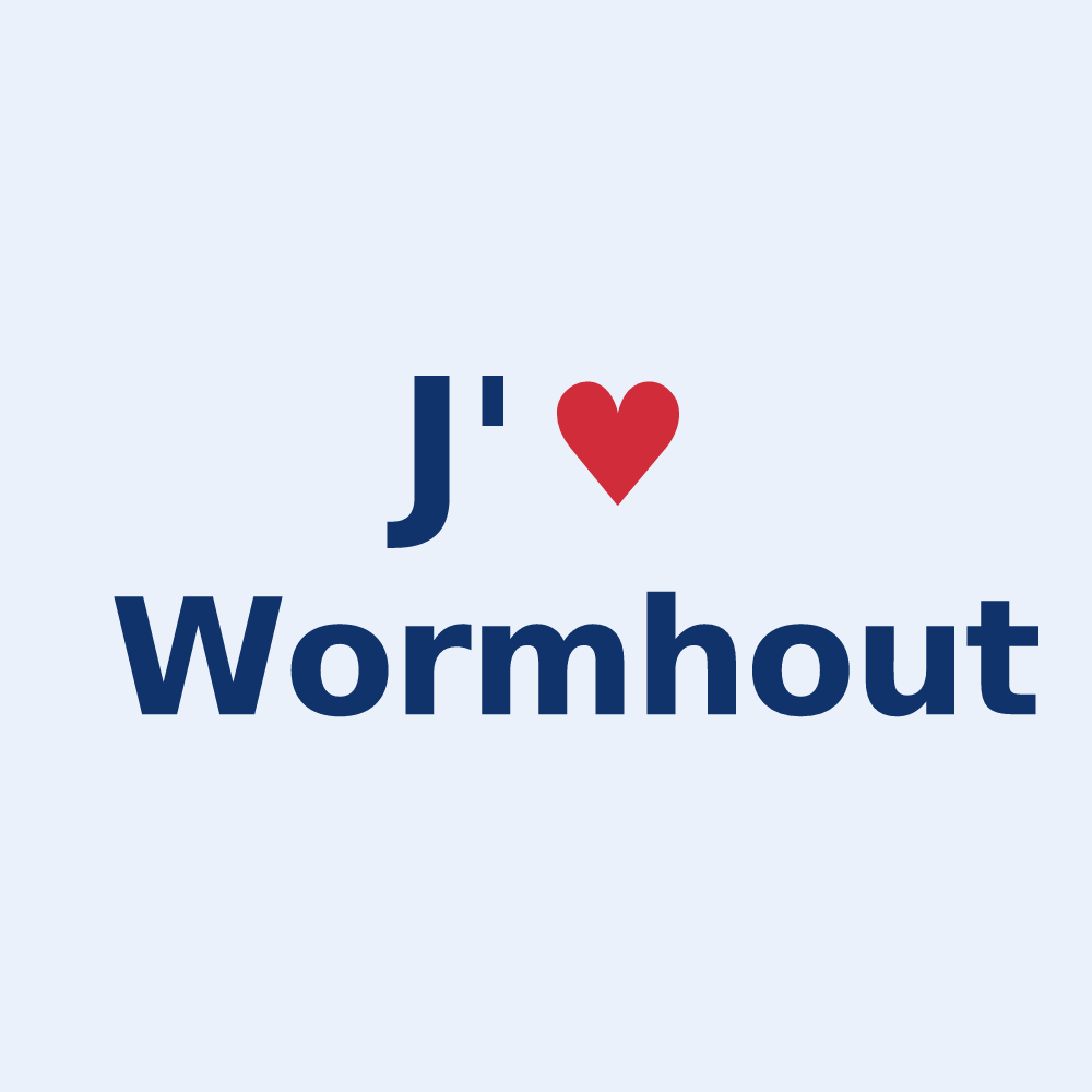 Sticker personnalisé Wormhout — design J'aime Wormhout
