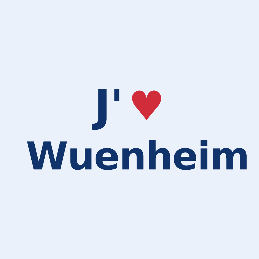 Sticker personnalisé Wuenheim — design J'aime Wuenheim